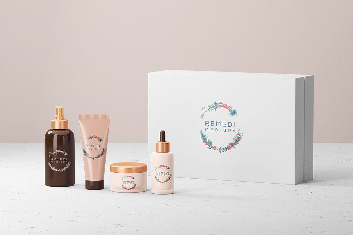 Remedi Medispa skincare range with branded presentation box
