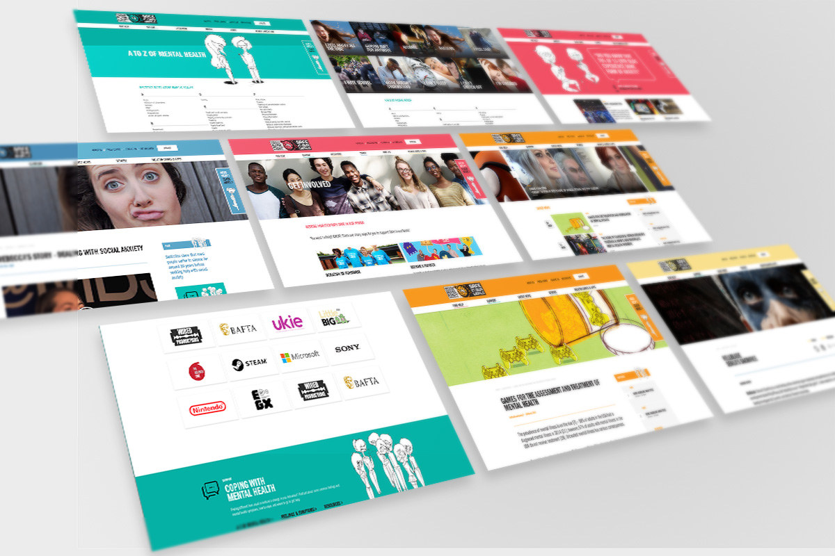 Safe In Our World website page designs shown as layered screens