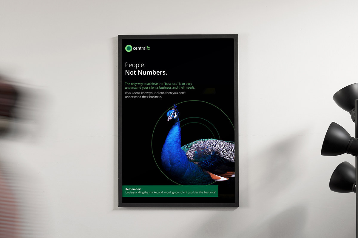 Central FX motivational poster with colourful bird illustration
