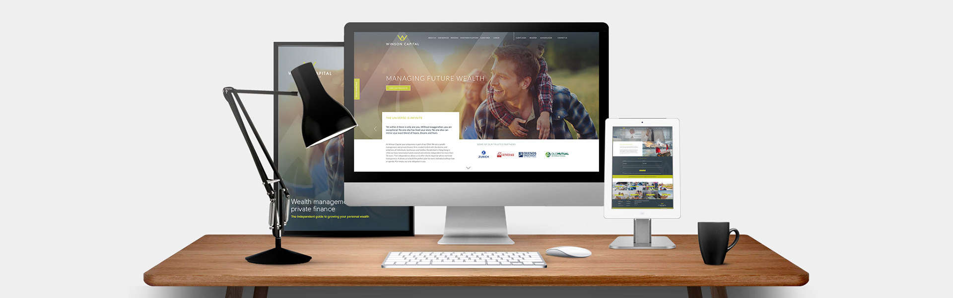 Winson Capital website shown across desktop and mobile devices